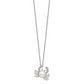 Sterling Silver Cheryl M Rhodium-Plated Freshwater Cultured Pearl And Brilliant-Cut Cz Crab 18 Inch Necklace