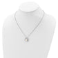 Sterling Silver Cheryl M Rhodium-Plated Freshwater Cultured Pearl And Brilliant-Cut Cz Crab 18 Inch Necklace