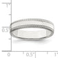 Sterling Silver 4mm Flat With Rope Edge Size 10 Band