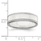 Sterling Silver Rhodium-Plated 6mm Flat With Rope Edge Size 10 Band