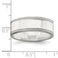 Sterling Silver 7mm Flat With Rope Edge Size 8 Band