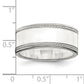 Sterling Silver 8mm Flat With Rope Edge Size 8 Band