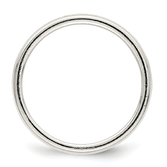 Sterling Silver 9.5mm Flat With Rope Edge Size 6 Band