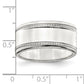 Sterling Silver 9.5mm Flat With Rope Edge Size 10 Band