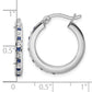 Sterling Silver Diamond Fascination Mystique Platinum-Plated Sapphire Hoop Earrings