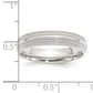 Sterling Silver 5mm Comfort Fit Double Milgrain Size 10 Band