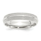 Sterling Silver 5mm Comfort Fit Double Milgrain Size 10 Band