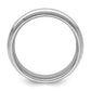 Sterling Silver Rhodium 6mm Comfort Fit Double Milgrain Size 10 Band