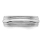 Sterling Silver Rhodium 6mm Comfort Fit Double Milgrain Size 10 Band