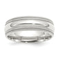 Sterling Silver 7mm Comfort Fit Double Milgrain Size 10.5 Band