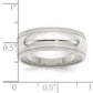 Sterling Silver 8mm Comfort Fit Double Milgrain Size 9 Band