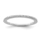 Sterling Silver Rhodium Plated Diamond Band