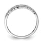 Sterling Silver Rhodium Plated Diamond Band