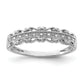 Sterling Silver Rhodium Plated Diamond Band