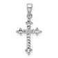 Sterling Silver Rhodium Diamond Cross Pendant