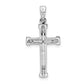 Sterling Silver Rhodium Diamond Cross Pendant