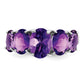 Sterling Silver Rhodium Amethyst Ring