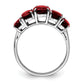 Sterling Silver Rhodium-Plated Garnet Ring