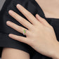 Sterling Silver Rhodium Peridot & Diamond Heart Ring