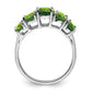 Sterling Silver Rhodium Peridot Ring