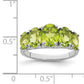 Sterling Silver Rhodium Peridot Ring