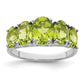 Sterling Silver Rhodium Peridot Ring