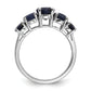 Sterling Silver Rhodium-Plated Lab Created Sapphire Ring