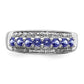 Sterling Silver Rhodium Tanzanite & Diam. Ring