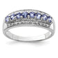 Sterling Silver Rhodium Tanzanite & Diam. Ring