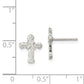 Sterling Silver Polished & Textured 'X' Cross Post Earrings