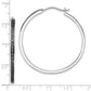 Sterling Silver White Night Rhodium-Plated Black Diamond Hoop Earrings