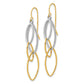 Sterling Silver W/14K Yellow Gold Geometric Dangle Earrings