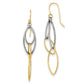 Sterling Silver W/14K Yellow Gold Geometric Dangle Earrings