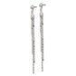 Sterling Silver Rhodium-Plated Fancy Multi-Strand Post Dangle Earrings