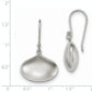 Sterling Silver Rhodium-Plated Sparkle-Cut Brushed Teardrop Earrings