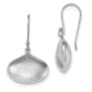 Sterling Silver Rhodium-Plated Sparkle-Cut Brushed Teardrop Earrings