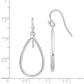 Sterling Silver Polished Teardrop Dangle Earrings