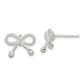 Sterling Silver Polished And Textured Bow Post Earrings