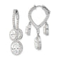 Sterling Silver Rhodium-Plated Polished Cz Fancy Dangle In & Out Earrings