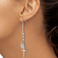 Sterling Silver Polished Miraculous Medal & Latin Cross Beaded Multi-Strand Dangle Earrings