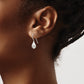 Sterling Silver Rhodium-Plated Polished Teardrop Earrings