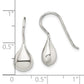 Sterling Silver Rhodium-Plated Polished Teardrop Earrings