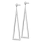 Sterling Silver Rhodium-Plated Polished Triangle Post Dangle Earrings