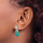 Sterling Silver Rhodium-Plated W/Reconstituted Turquoise Dangle Earrings