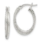 Sterling Silver Twisted And Textured Hoop Earrings