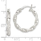 Sterling Silver Twisted And Textured Hoop Earrings