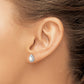 Sterling Silver Lab Created Opal Post Earrings