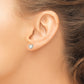 Sterling Silver Rhodium Plated Lab Created Opal Post Earrings