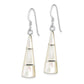 Sterling Silver Rhodium-Plated Polished Mother Of Pearl Dangle Earrings