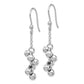 Sterling Silver Rhodium-Plated Beads Dangle Earrings